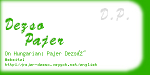 dezso pajer business card